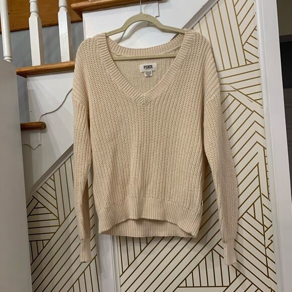 Pink Sweater V Neck - Picture 5 of 5